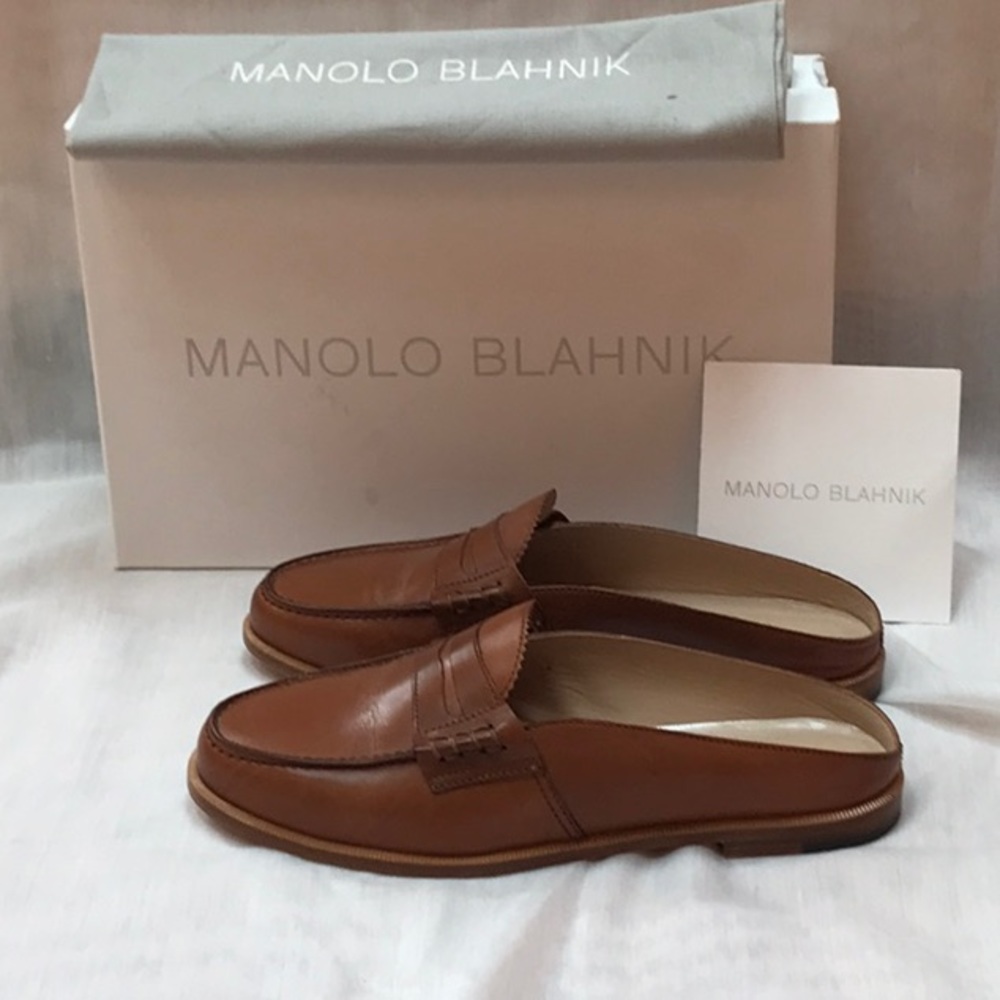 Manolo Blahnik Ellen Leather Mule